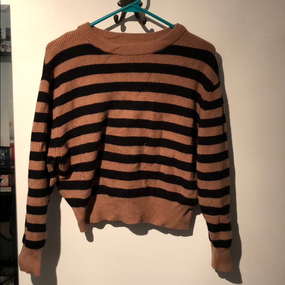 Zara striped crop sweater